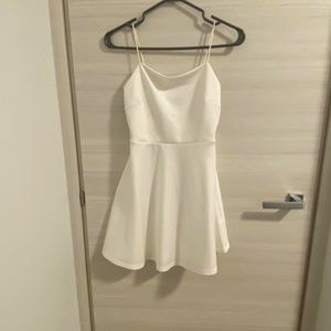white fit & flare dress <3